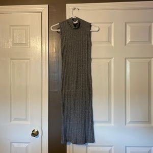 Grey mock t ribbed dress.